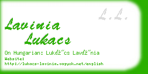 lavinia lukacs business card